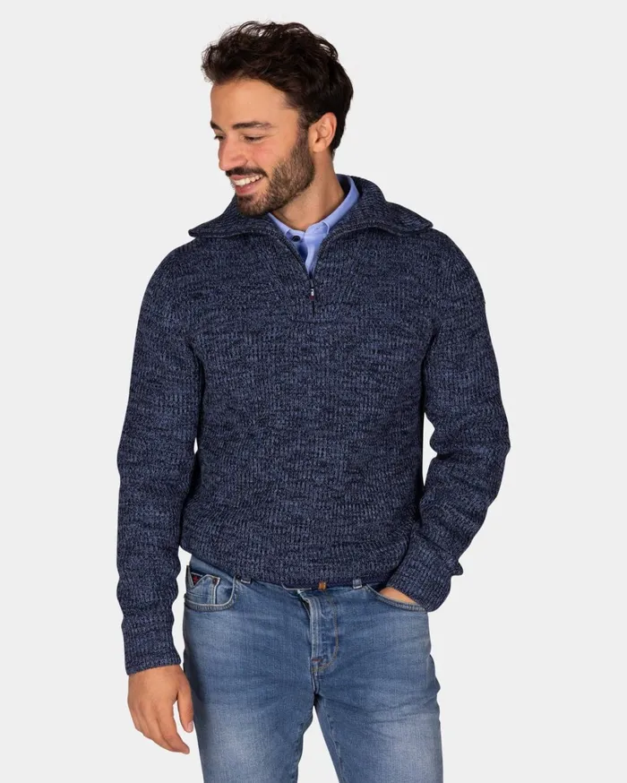Men Knitwear NZA New Zealand Auckland Cotton Navy Knitted HalfZip Sweater 8211 Winter Navy Men Knitwear NZA New Zealand Auckland Cotton Navy Knitted HalfZip Sweater 8211 Winter Navy