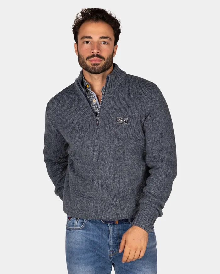Men Knitwear NZA New Zealand Auckland Mottled Gray Wool Pullover 8211 Ash Grey Men Knitwear NZA New Zealand Auckland Mottled Gray Wool Pullover 8211 Ash Grey