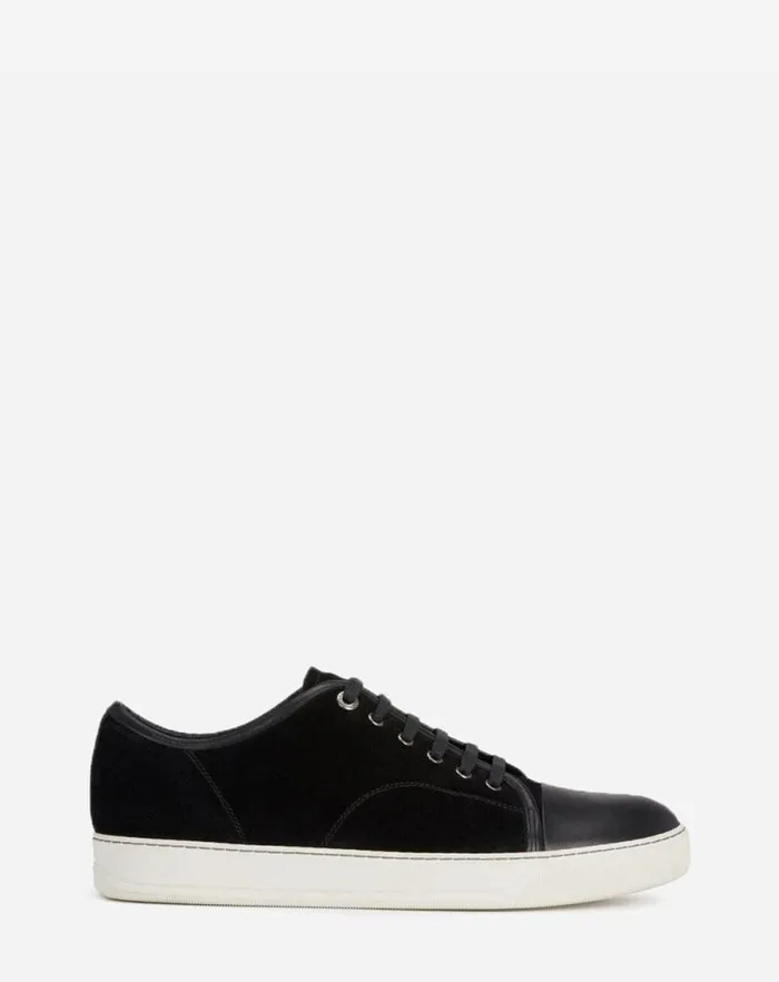 Men Lanvin DBB1 Dbb1 Leather And Suede Sneakers Black