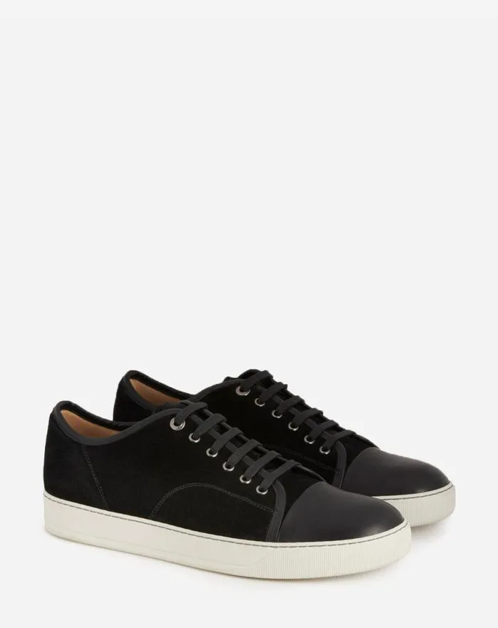 Men Lanvin DBB1 Dbb1 Leather And Suede Sneakers Black Men Lanvin DBB1 Dbb1 Leather And Suede Sneakers Black