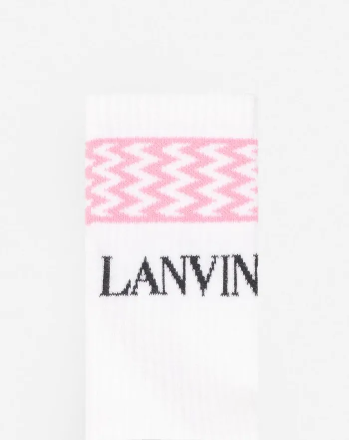Men Lanvin Socks Curb Lanvin Socks Whitelight Pink