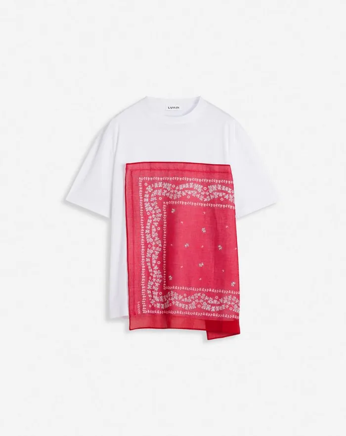 Men Lanvin Tshirts and Polos Bandana Tshirt Optic White