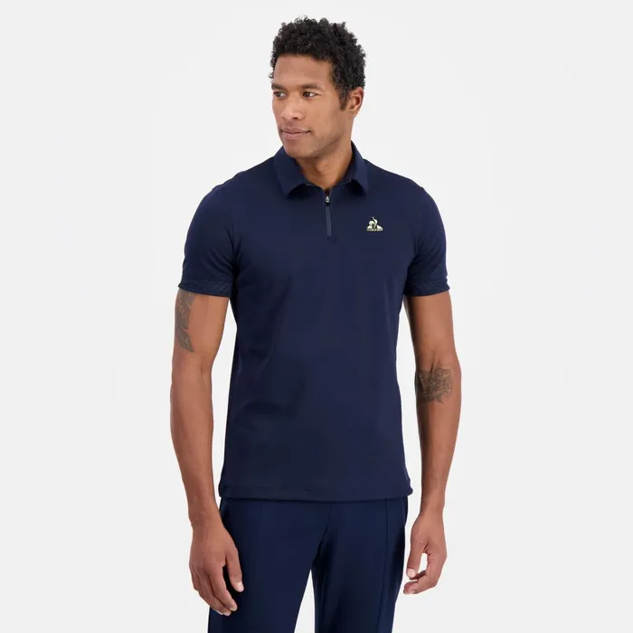 Men Le Coq Sportif Polos Shirts Coq D039or Polo Shirt Col Zipp En Interlock 240g Coton Dark Velvet Men Le Coq Sportif Polos Shirts Coq D039or Polo Shirt Col Zipp En Interlock 240g Coton Dark Velvet
