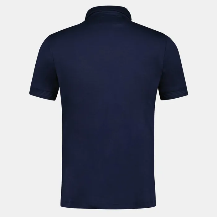Men Le Coq Sportif Polos Shirts Coq D039or Polo Shirt Col Zipp En Interlock 240g Coton Dark Velvet