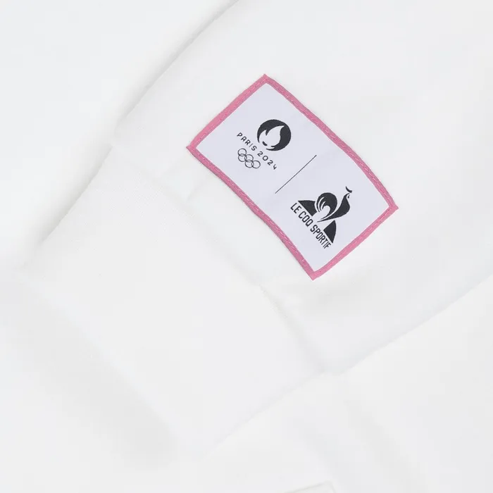 Men Le Coq Sportif Sweatshirts Paris 2024 Hoodie Marshmallow