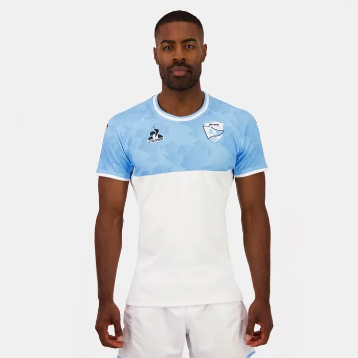 Men Le Coq Sportif Tshirts And Tops Aviron Bayonnais 8211 Match Outfit TShirt Fly Bluenew Optical White Men Le Coq Sportif Tshirts And Tops Aviron Bayonnais 8211 Match Outfit TShirt Fly Bluenew Optical White