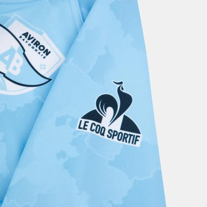 Men Le Coq Sportif Tshirts And Tops Aviron Bayonnais 8211 Match Outfit TShirt Fly Bluenew Optical White