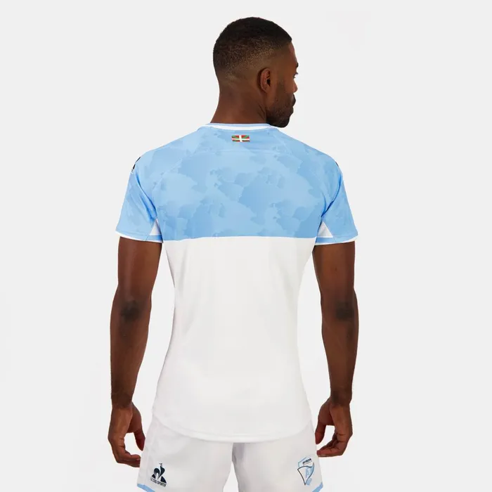 Men Le Coq Sportif Tshirts And Tops Aviron Bayonnais 8211 Match Outfit TShirt Fly Bluenew Optical White
