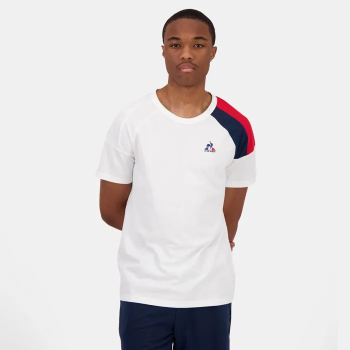 Men Le Coq Sportif Tshirts And Tops Tricolore Tshirt Homme New Optical White