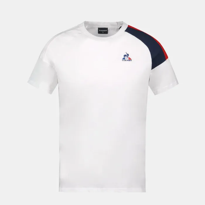 Men Le Coq Sportif Tshirts And Tops Tricolore Tshirt Homme New Optical White