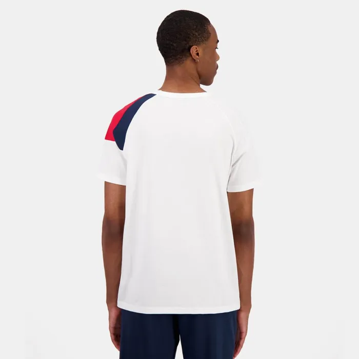 Men Le Coq Sportif Tshirts And Tops Tricolore Tshirt Homme New Optical White