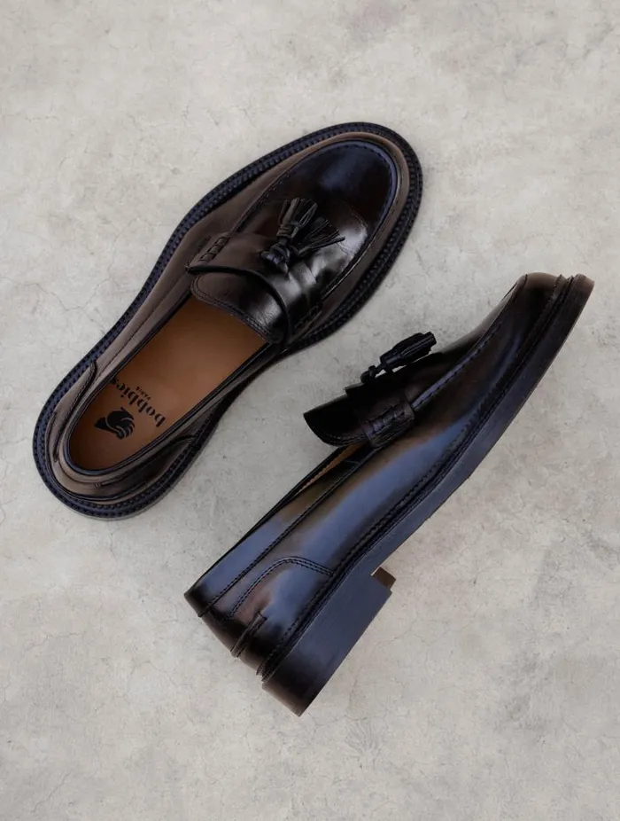 Men Loafers Bobbies Vadim Tuxedo Black
