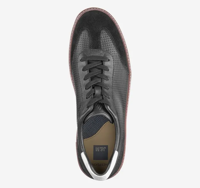 Men Mcguffey TToe Black Embossed Full Grainsuede JohnstonandMurphy LaceUps Men Mcguffey TToe Black Embossed Full Grainsuede JohnstonandMurphy LaceUps
