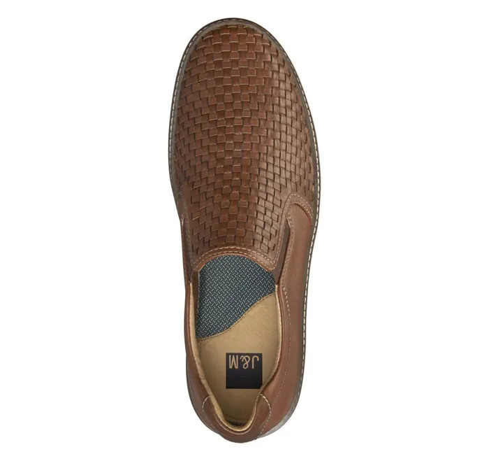 Men Mcguffey Woven SlipOn Tan Full Grain Leather JohnstonandMurphy SlipOns and Loafers Men Mcguffey Woven SlipOn Tan Full Grain Leather JohnstonandMurphy SlipOns and Loafers