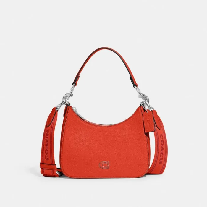 Men Messenger and Crossbody Coach Hobo Crossbody With Signature Canvas Detail Sun Orange Men Messenger and Crossbody Coach Hobo Crossbody With Signature Canvas Detail Sun Orange