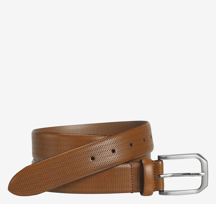 Men Micro Perf Belt Tan JohnstonandMurphy Belts