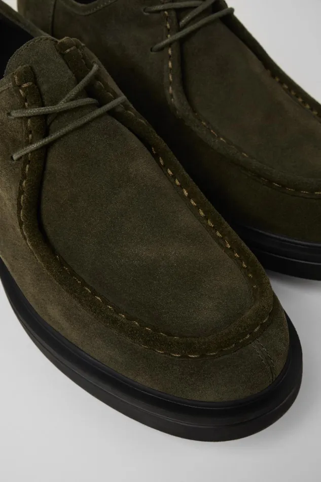 Men Norman Green Nubuck Shoes Camper Formal Shoes