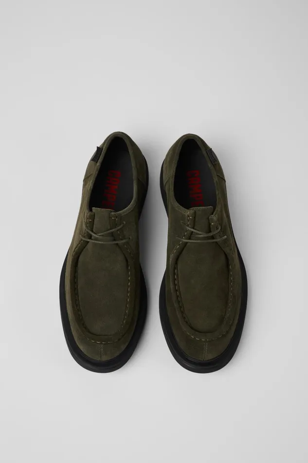 Men Norman Green Nubuck Shoes Camper Formal Shoes Men Norman Green Nubuck Shoes Camper Formal Shoes