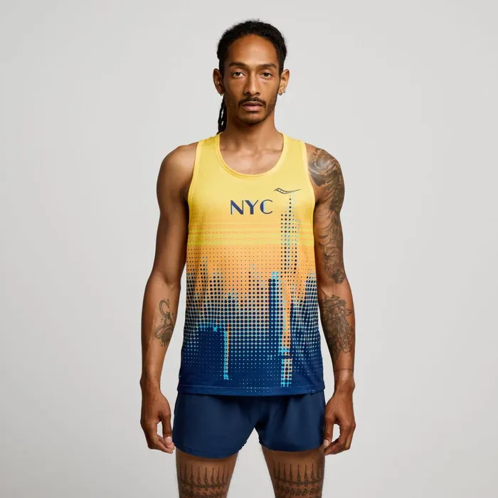 Men Nyc Stopwatch Graphic Singlet New York 2024 Saucony Tops