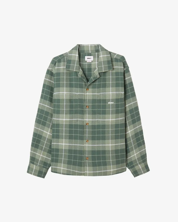 Men OBEY Clothing BIGWIG SIMON SHIRT Lily Pad Multi TOPS