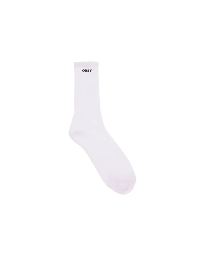 Men OBEY Clothing OBEY BOLD SOCKS White ACCESSORIES