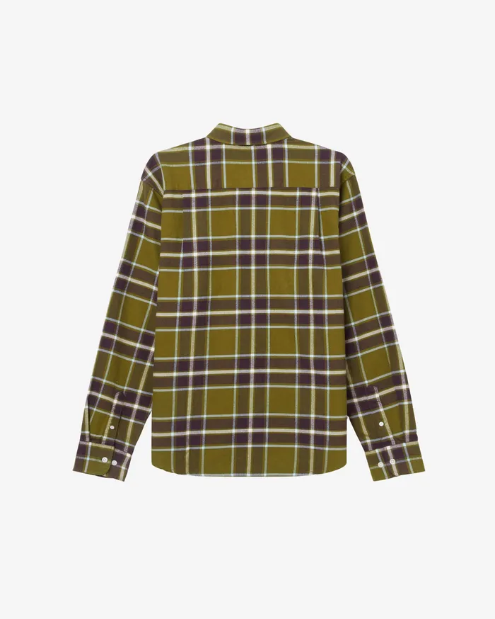Men OBEY Clothing WILSON SHIRT Moss Green Multi TOPS