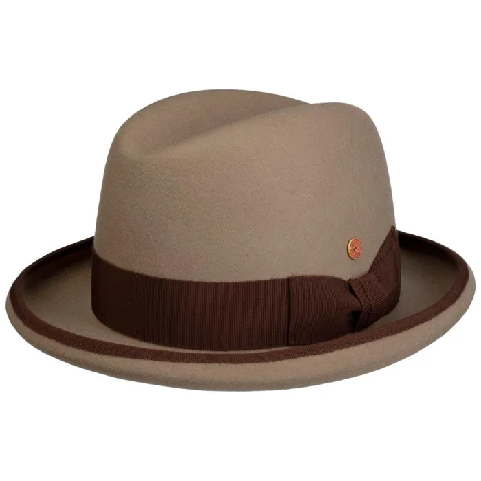 Men Occassion Hats Mayser Homburger Felt Hat Dark Blue