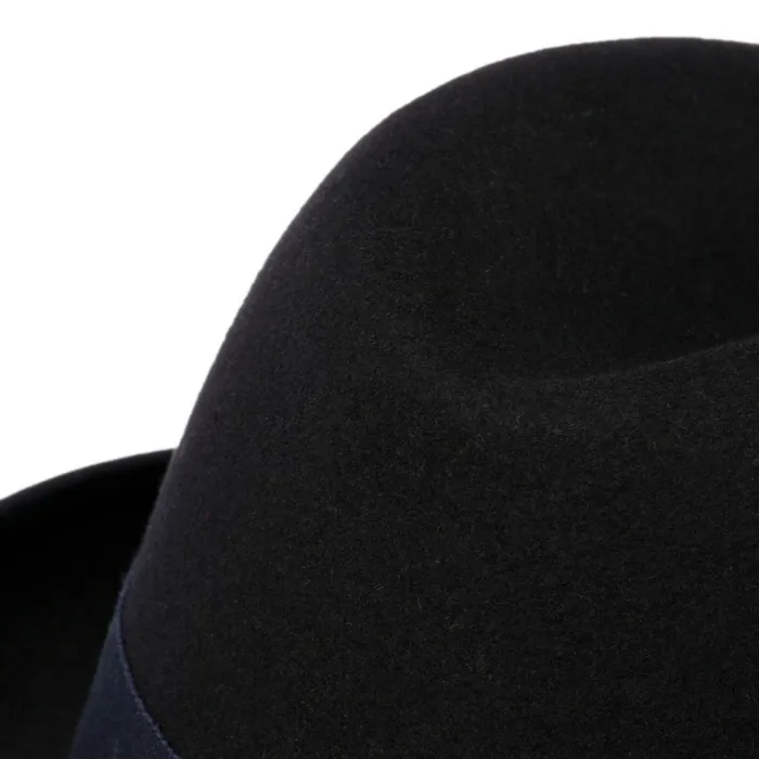 Men Occassion Hats Mayser Homburger Felt Hat Dark Blue Men Occassion Hats Mayser Homburger Felt Hat Dark Blue