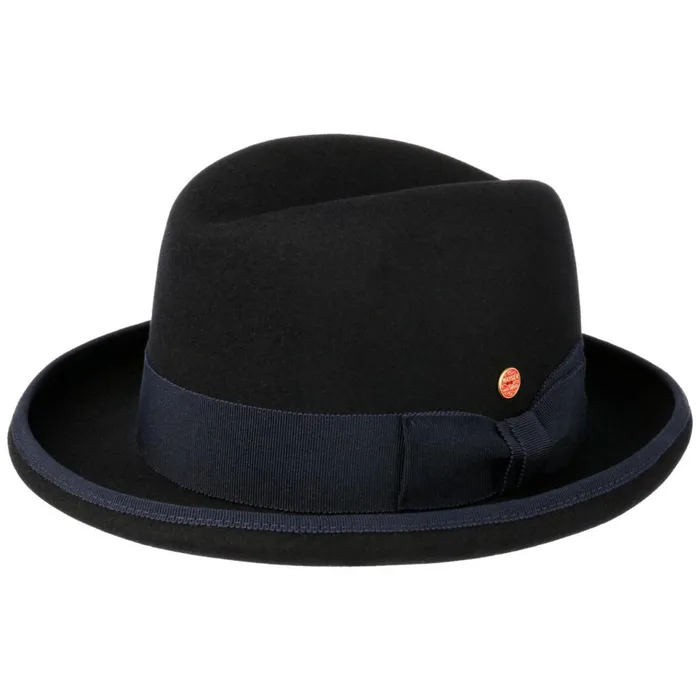 Men Occassion Hats Mayser Homburger Felt Hat Dark Blue Men Occassion Hats Mayser Homburger Felt Hat Dark Blue