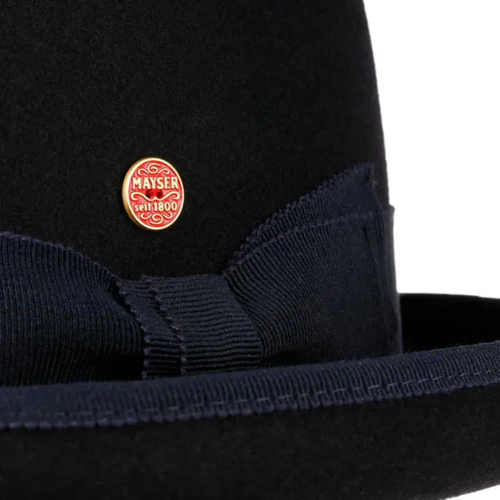 Men Occassion Hats Mayser Homburger Felt Hat Dark Blue Men Occassion Hats Mayser Homburger Felt Hat Dark Blue