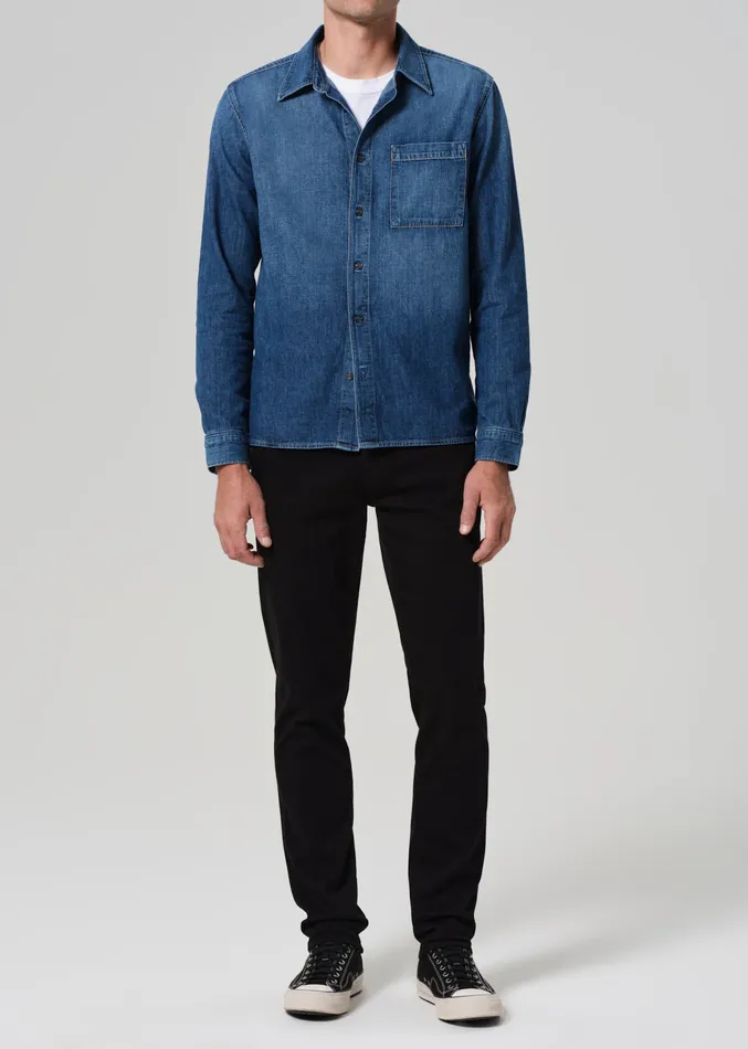 Men Pants Citizens Of Humanity Adler Slim Soft Weft In Black