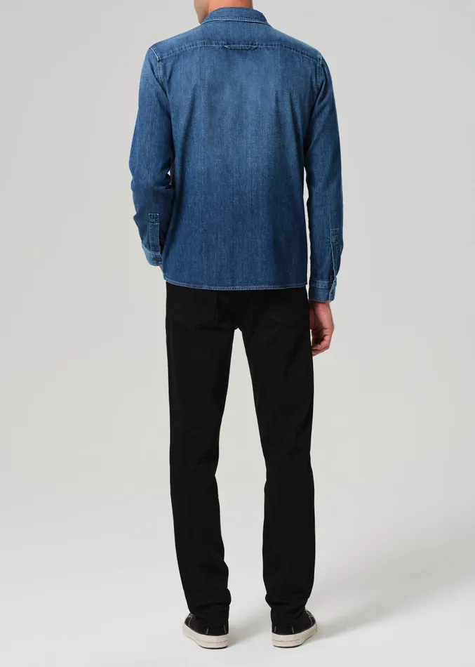 Men Pants Citizens Of Humanity Adler Slim Soft Weft In Black