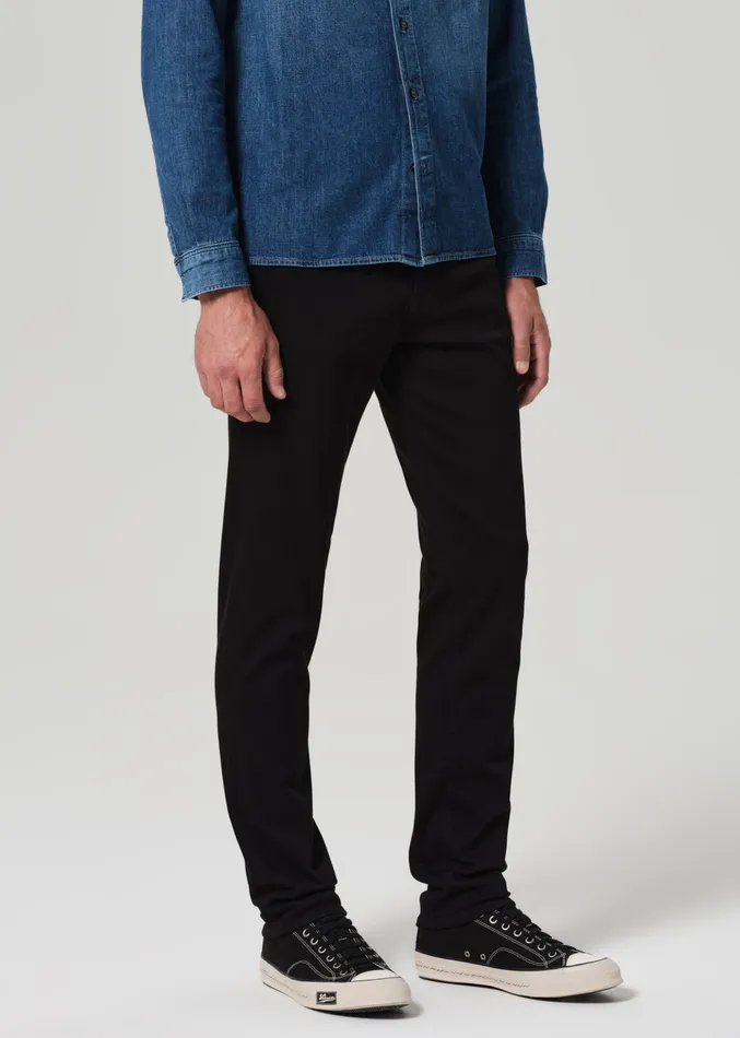 Men Pants Citizens Of Humanity Adler Slim Soft Weft In Black