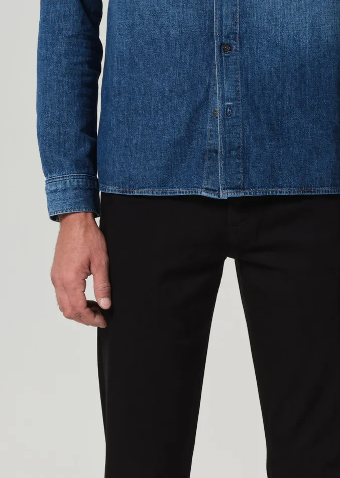 Men Pants Citizens Of Humanity Adler Slim Soft Weft In Black
