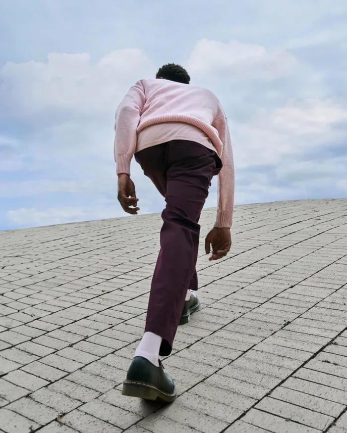 Men Pants Colorful Standard Organic Twill Pants Faded Pink