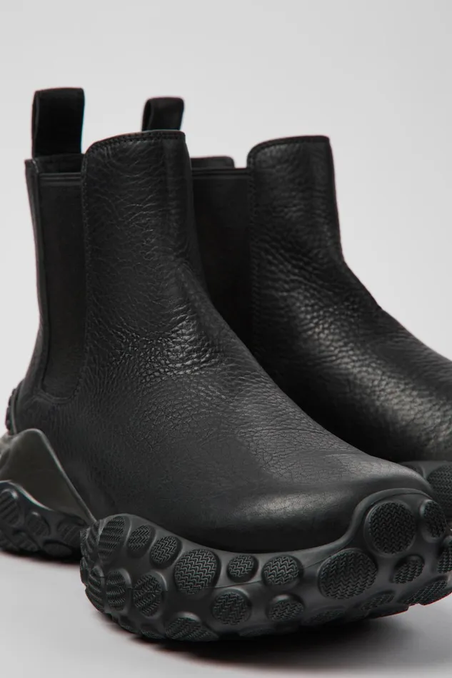 Men Pelotas Mars Black Responsibly Raised Leather Ankle Boots Camper Ankle Boots