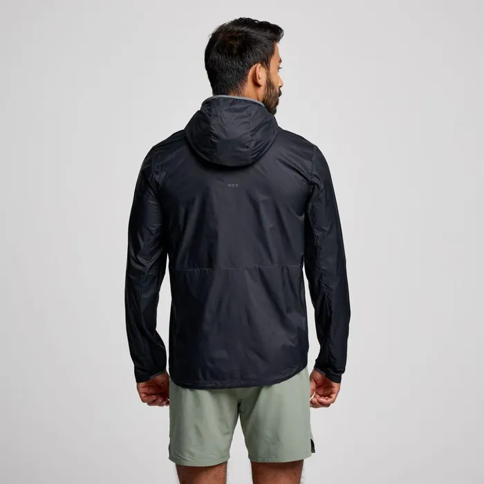 Men Peregrine Packaway Jacket Black Saucony Jackets