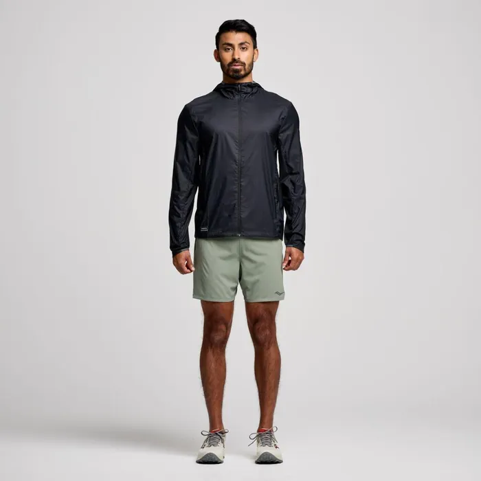 Men Peregrine Packaway Jacket Black Saucony Jackets