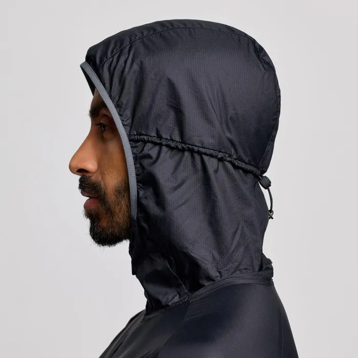 Men Peregrine Packaway Jacket Black Saucony Jackets