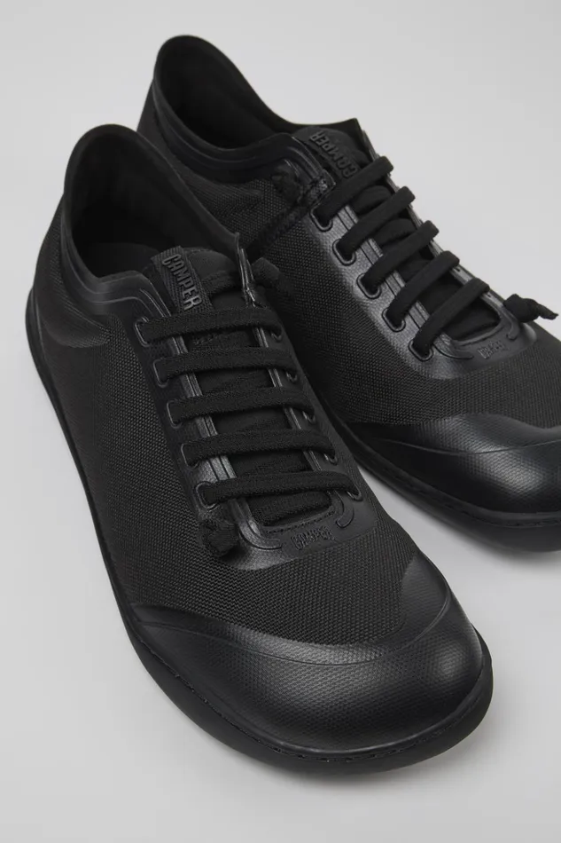 Men Peu Black Textile Shoes Camper Casual Shoes