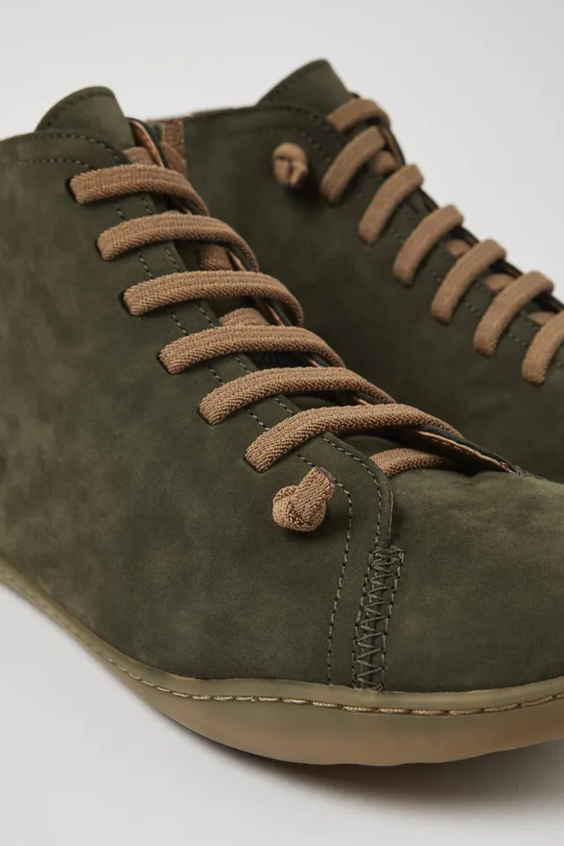 Men Peu Green Nubuck Ankle Boots Camper Casual Shoes