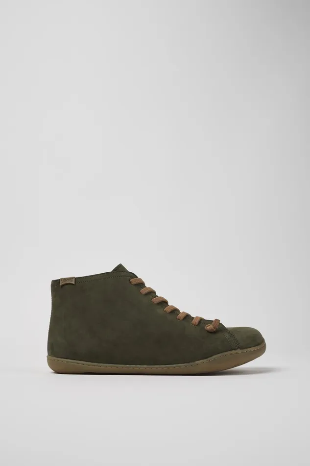Men Peu Green Nubuck Ankle Boots Camper Casual Shoes Men Peu Green Nubuck Ankle Boots Camper Casual Shoes