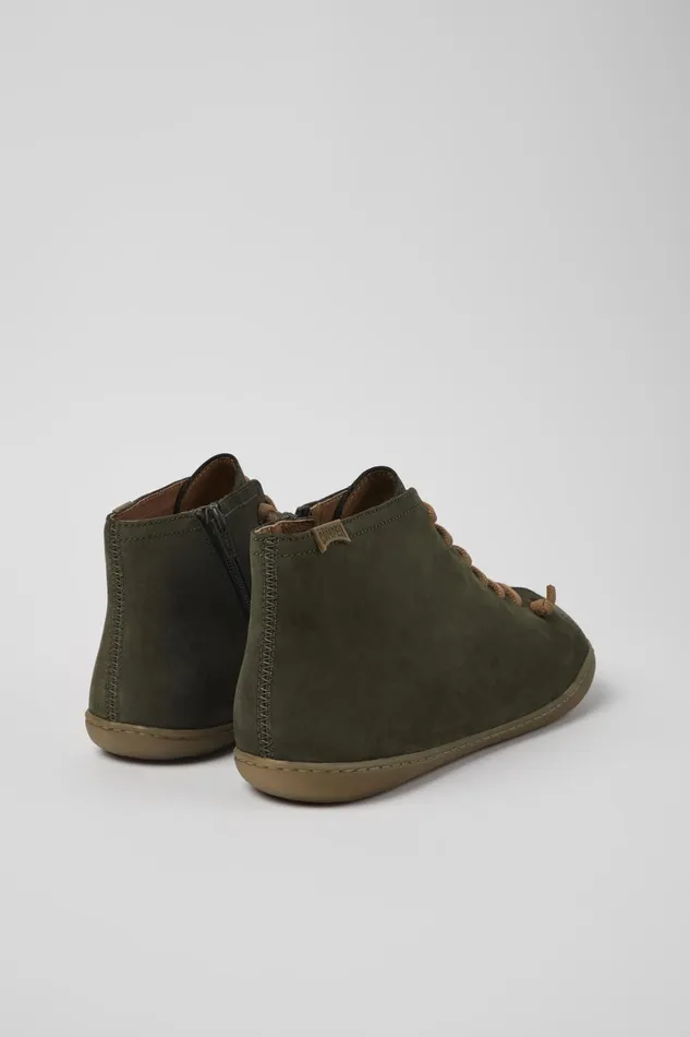 Men Peu Green Nubuck Ankle Boots Camper Casual Shoes Men Peu Green Nubuck Ankle Boots Camper Casual Shoes