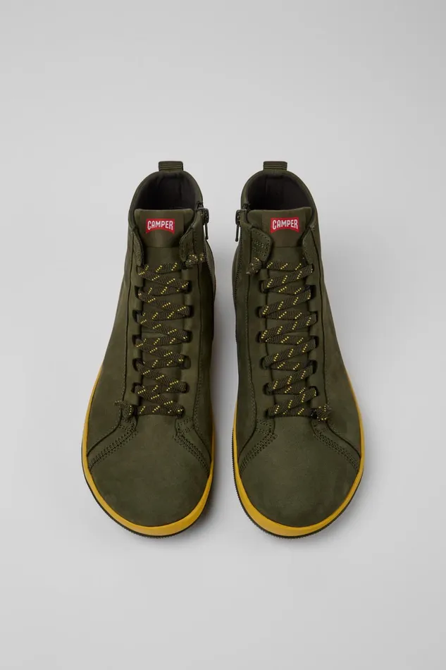 Men Peu Pista GORETEX Green Nubuck Ankle Boots Camper Ankle Boots Men Peu Pista GORETEX Green Nubuck Ankle Boots Camper Ankle Boots