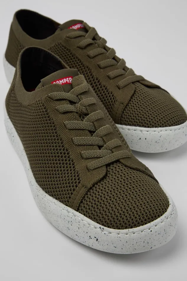 Men Peu Touring Green Textile Sneakers Camper Non Leather Shoes
