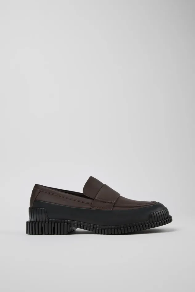Men Pix Brownblack Leather Moccasin Camper Formal Shoes Men Pix Brownblack Leather Moccasin Camper Formal Shoes