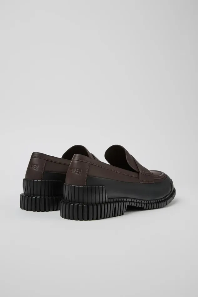 Men Pix Brownblack Leather Moccasin Camper Formal Shoes Men Pix Brownblack Leather Moccasin Camper Formal Shoes