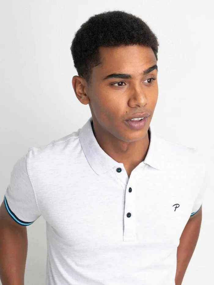 Men Polo Shirts Petrol Industries Classic Polo Shirt Silver Grey Melee