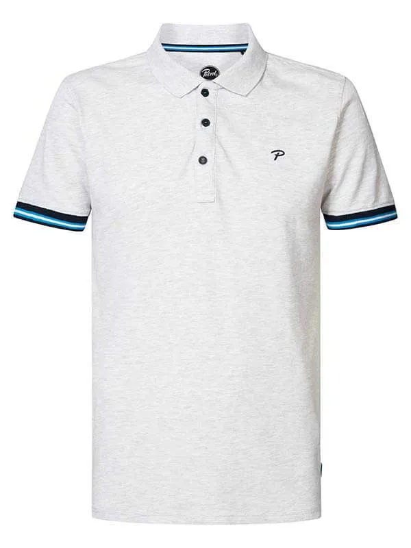 Men Polo Shirts Petrol Industries Classic Polo Shirt Silver Grey Melee