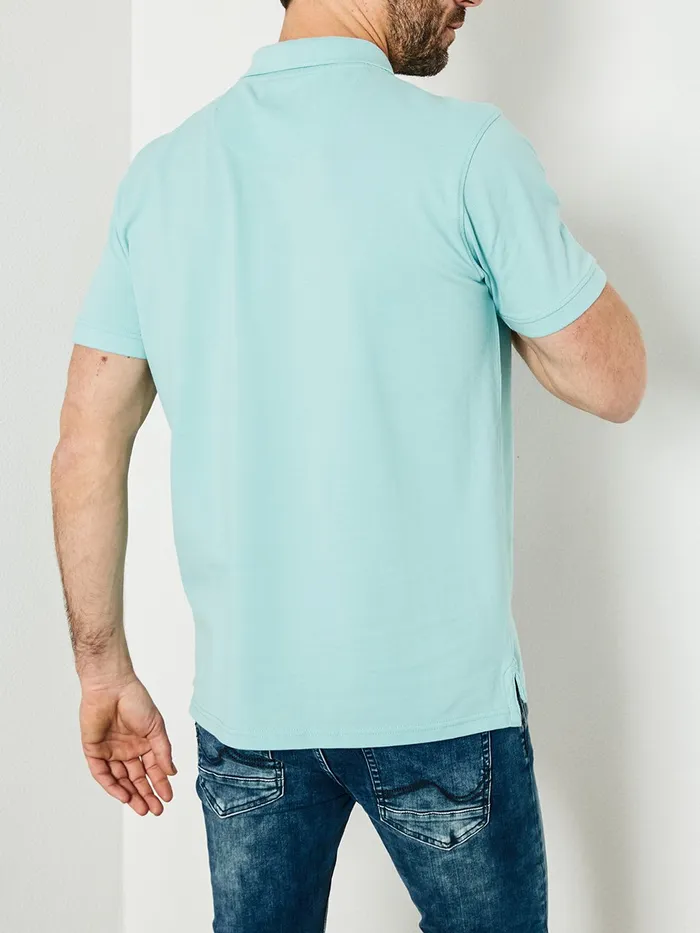Men Polo Shirts Petrol Industries Polo Basic Essentials Tanager Turquoise